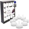 thumbnail image 1 of Hyoola 1.75" White Floating Candles, 20 Pack, 3 Hour Burn Time, Unscented & Smokeless, European Made with Cotton Wicks for Wedding Centerpieces, Vase Fillers, Events, Parties & Home Decor, 1 of 8