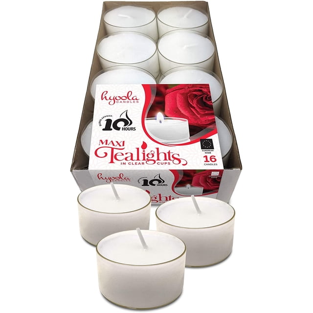 Packing Processed Tea Hyoola 10 Hour European Made Unscented Jumbo Tealight Candles, 100% ...