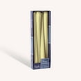 thumbnail image 1 of Hyoola 10" Metallic Cream Gold Dripless European Made Taper Candles, Unscented Paraffin Wax with Cotton Wicks, 4-Pack, 1 of 1