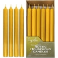 thumbnail image 1 of Hyoola 10" Rustic Mustard Yellow Dripless Dinner Candles Unscented Paraffin Wax with Cotton Wicks, 12-Pack, 1 of 9