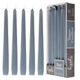 thumbnail image 1 of Hyoola 10" Sapphire Blue Dripless European Made Taper Candles, Unscented Paraffin Wax with Cotton Wicks, 12-Pack, 1 of 3