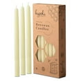 thumbnail image 1 of Hyoola, 10 inch Handmade All Natural Beeswax Unscented Taper Candles - White - 10 Hour (12 Pack), 1 of 6