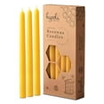 thumbnail image 1 of Hyoola, 10 inch Handmade All Natural Beeswax Unscented Taper Candles - Yellow - 10 Hour (12 Pack), 1 of 6