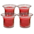 thumbnail image 1 of Hyoola, 12 Hour Clear Cup - Apple Cinnamon - Scented Votive Candles - Red (4 Pack), 1 of 5