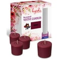 thumbnail image 1 of Hyoola, 12 Hour Clear Cup - Berry Scented Votive Candles - Burgundy Color (9 Pack), 1 of 6