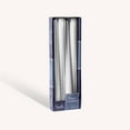 thumbnail image 1 of Hyoola 12" Metallic Silver Dripless European Made Taper Candles, Unscented Paraffin Wax with Cotton Wicks, 4-Pack, 1 of 1