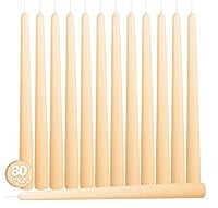 Hyoola Bulk 14" Cream Dripless European Made Taper Candles, Unscented Paraffin Wax with Cotton Wicks, 96 Pack
