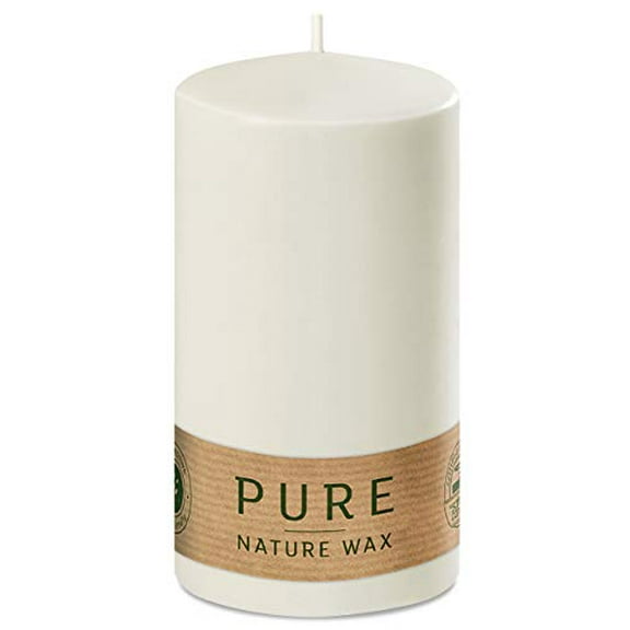 Hyoola, 2.75 x 5 Inch Pure Nature Wax Pillar Candles - White