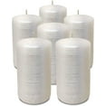 thumbnail image 1 of Hyoola, 2.75 x 5 Unscented Pearl White Brushed Metallic Rustic Pillar Candles, Paraffin Wax with Cotton Wicks, 6-Pack, 1 of 8