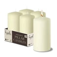 thumbnail image 1 of Hyoola 2 x 4 Ivory Unscented European Made Pillar Candles, Dripless Paraffin Wax with Smokeless Cotton Wicks, 4-Pack, 1 of 5