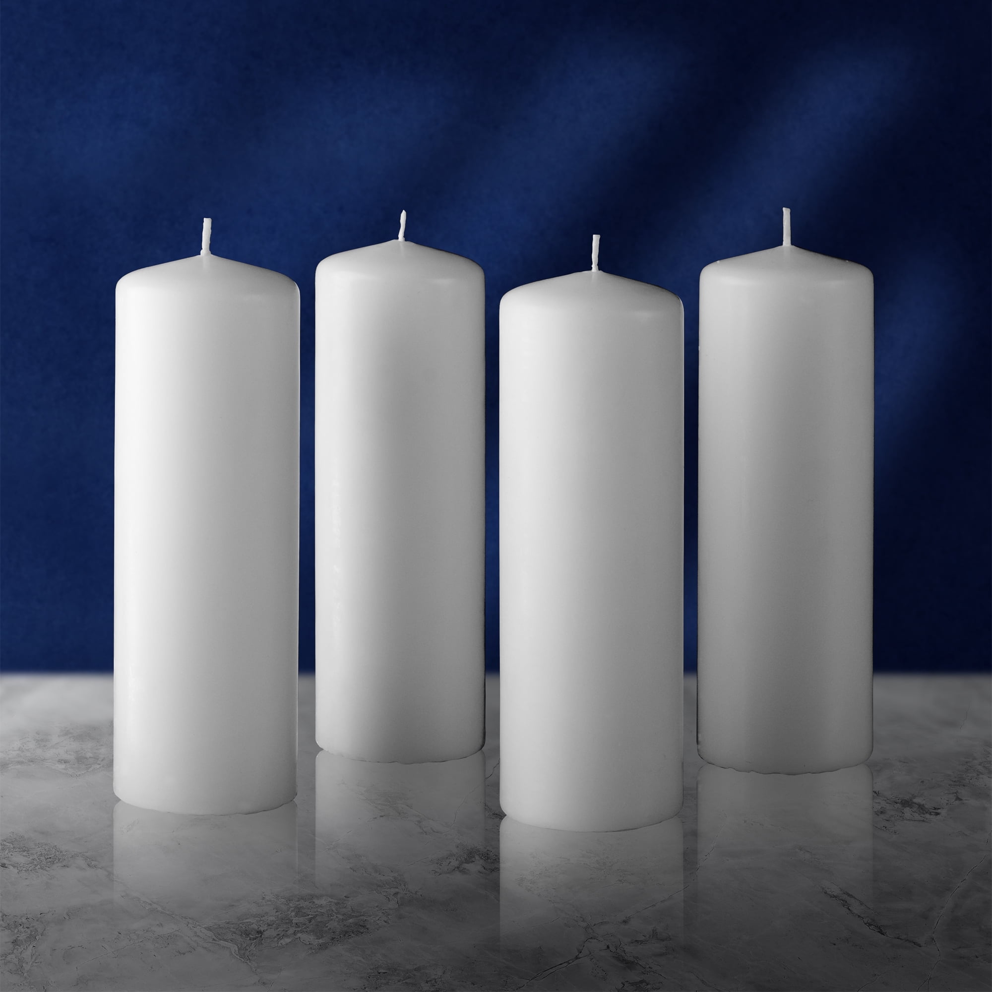 White Italian Unscented Pillar Candle main image 1