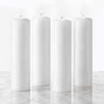 thumbnail image 1 of Hyoola 2" x 8" White Pillar Candles, 4 Pack, 56 Hour Burn Time, Dripless & Unscented, European Made with Smokeless Cotton Wicks for Weddings, Centerpieces, Events, Church & Home Decor, 1 of 6