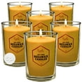 thumbnail image 1 of Hyoola, 3 Ounce Handmade All Natural Beeswax Unscented Votive Candles - in Glass (6 Pack), 1 of 5