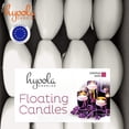 thumbnail image 1 of Hyoola 3 inch Round Unscented White European Made Floating Candles, Paraffin Wax with Cotton Wicks, 48-Pack, 1 of 1
