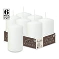 thumbnail image 1 of Hyoola 3" x 5" White Pillar Candles, 6 Pack, 72 Hour Burn Time, Dripless & Unscented, European Made with Smokeless Cotton Wicks for Weddings, Centerpieces, Events, Church & Home Decor, 1 of 5