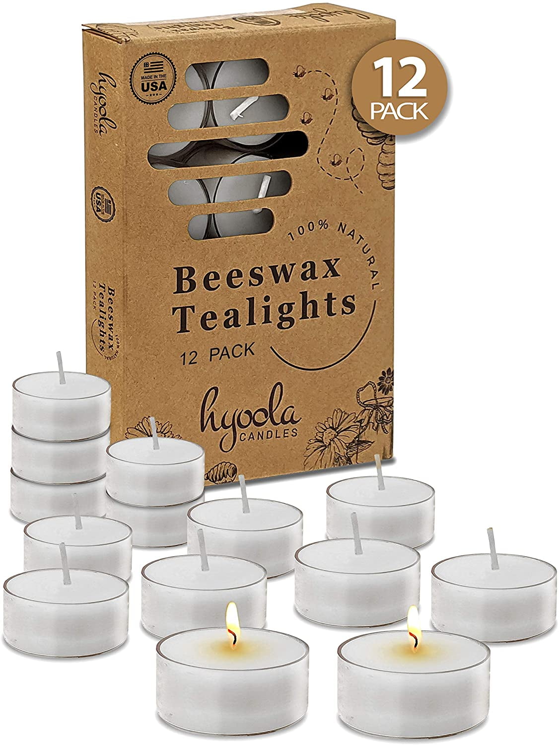 Brown Jar-USA Organic Beeswax 3 Oz., Candle
