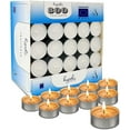 thumbnail image 1 of Hyoola, 4 Hour Natural European Made Unscented Tea Light Candles - White (300 Pack), 1 of 5