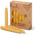thumbnail image 1 of Hyoola, 4 Inch x 1/2 Handmade All Natural Beeswax Taper Candles - Yellow Unscented (12 Pack), 1 of 8