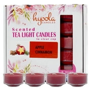 Hyoola, 6 Hour Apple Cinnamon Scented Tealight Candles Red Color 15 Pack
