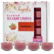 Hyoola, 6 Hour Strawberry Scented Tealight Candles Red Color 15 Pack