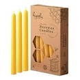 thumbnail image 1 of Hyoola, 8 Hour Handmade All Natural Beeswax Taper Candles - Yellow Unscented (12 Pack), 1 of 6