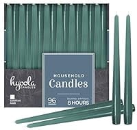 Hyoola Bulk 10" Fuchisa Pink Dripless European Made Taper Candles, Unscented Paraffin Wax with Cotton Wicks, 96 Pack