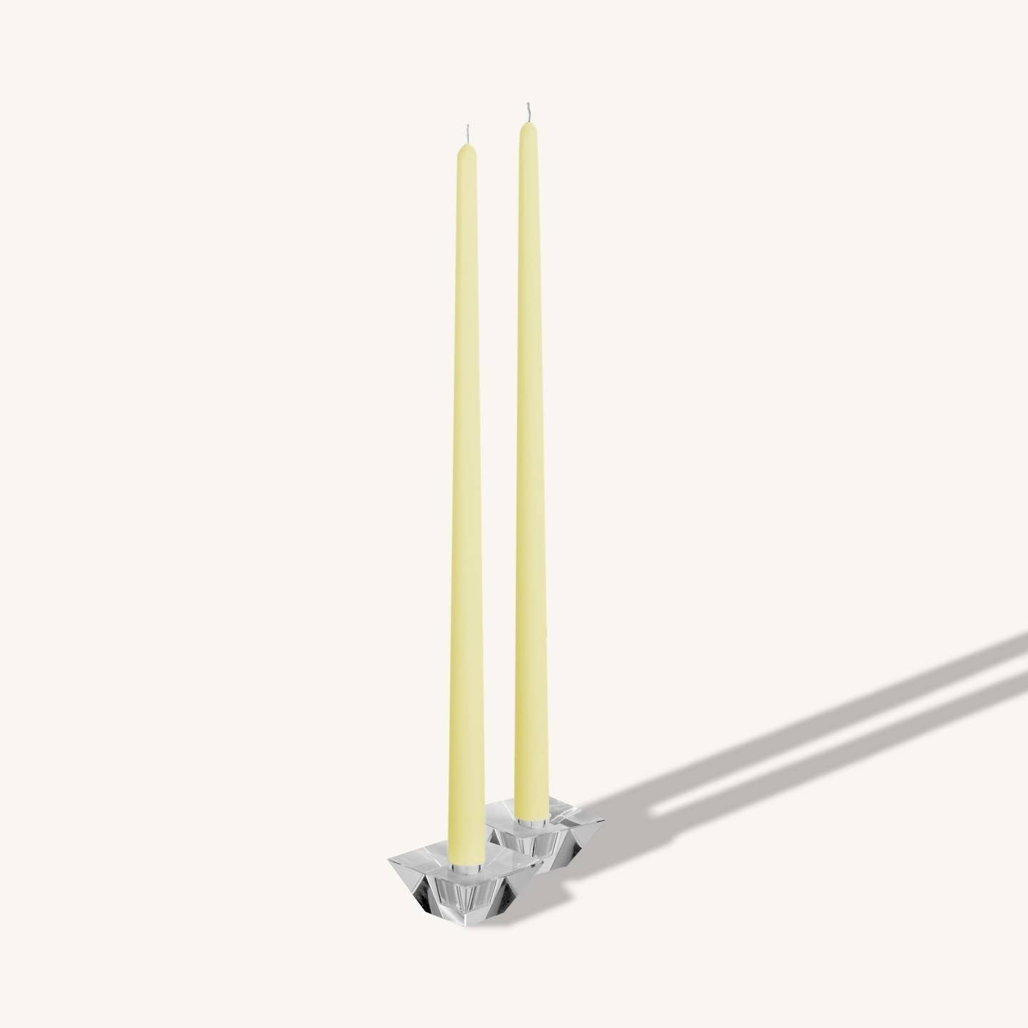 Hyoola Jumbo 16" Ivory Dripless European Made Taper Candles, Unscented Paraffin Wax with Cotton Wicks, 8-Pack