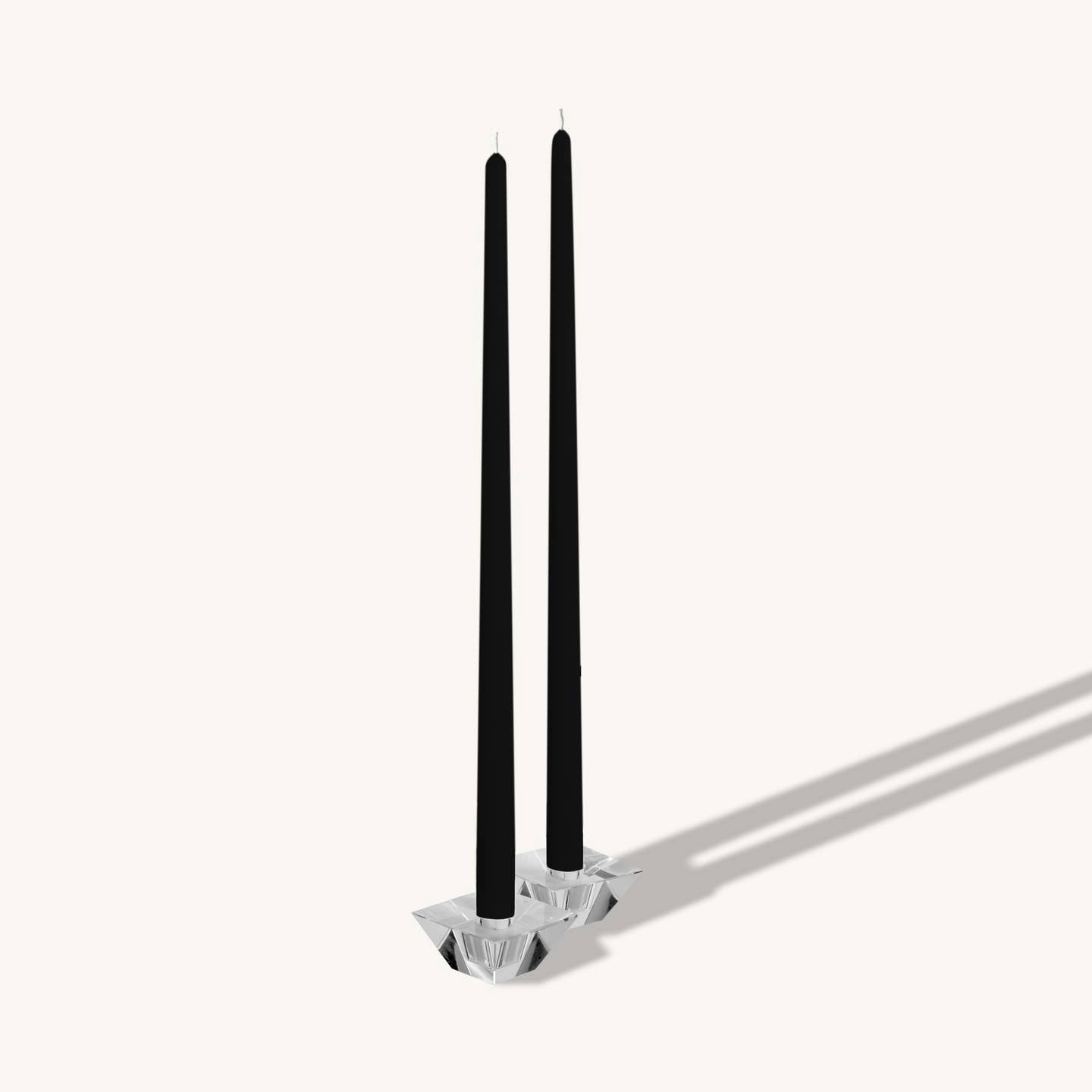 Hyoola Jumbo 20" Black Dripless European Made Taper Candles, Unscented Paraffin Wax with Cotton Wicks, 8-Pack