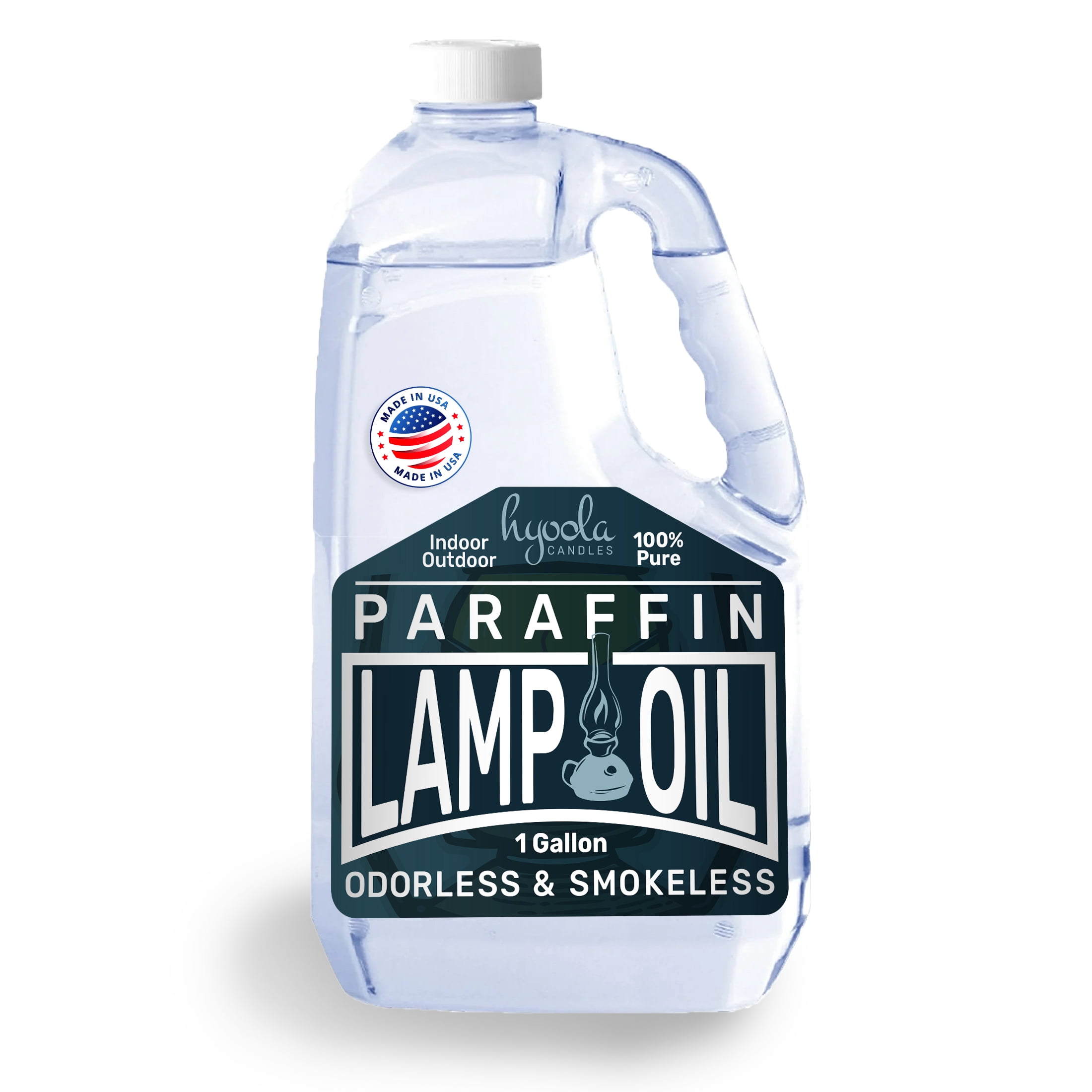 Hyoola Liquid Paraffin Lamp Oil - Odorless Clean Burn, Smokeless Tiki Torch Fuel, Clear, 1 Gallon (4 Quarts), 1-Pack