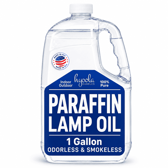 Hyoola Liquid Paraffin Lamp Oil - Odorless Clean Burn, Smokeless Tiki Torch Fuel, Clear, 1 Gallon (4 Quarts), 1-Pack