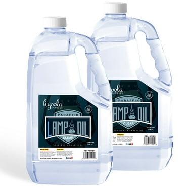 Hyoola Liquid Paraffin Lamp Oil Clean Smokeless Tiki Torch Fuel, Clear, 1 Gallon 2-Pack