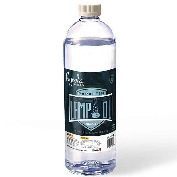Hyoola Liquid Paraffin Lamp Oil - Odorless Clean Burn, Smokeless Tiki Torch Fuel, Clear, 1 Quart (32 Ounce), 1-Pack