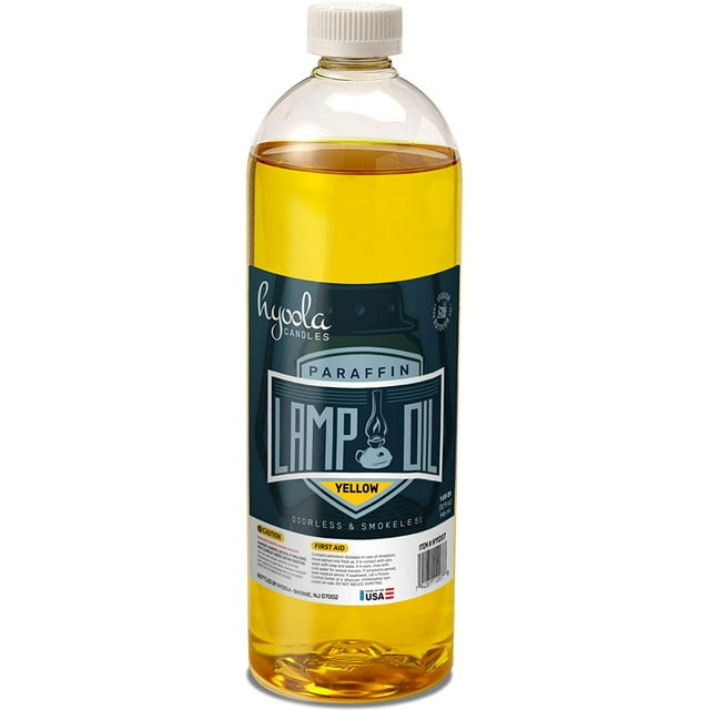 Hyoola Smokeless Odorless Liquid Paraffin Lamp Oil Yellow 32 Ounce