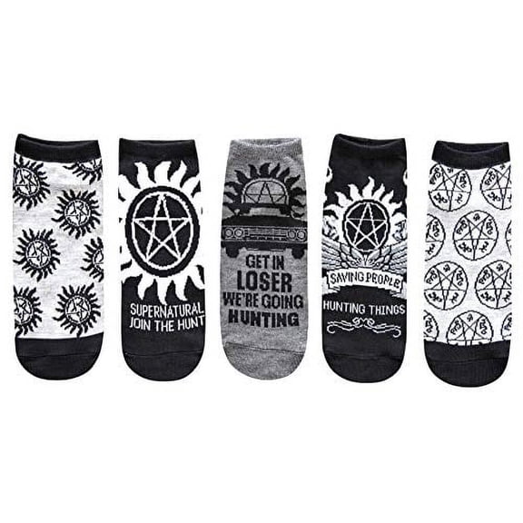 Hyp Supernatural Saving People Juniors/Womens 5 Pack Ankle Socks