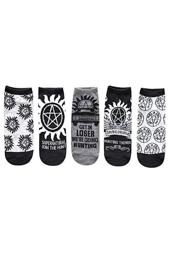Supernatural Saving People Juniors/Womens 5 Pack Ankle Socks
