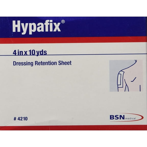 Hypafix Dressing Retention Sheet Roll 4"x10 Yards | Surgical Tape | Medical Adhesive Tape Wound Care | Non-Irritating First Aid Tape | Self-Adhesive Hypoallergenic Tape for Sensitive Skin