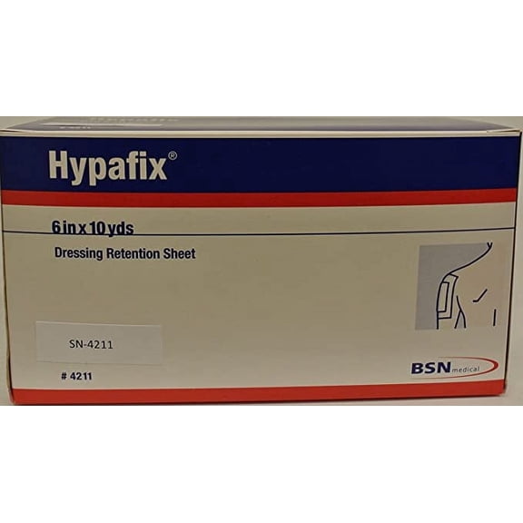 BSN Medical Hypafix Dressing Retention Sheet Roll 6"x10 Yards | Surgical Tape | Medical Adhesive Tape Wound Care | Non-Irritating First Aid Tape | Self-Adhesive Hypoallergenic Tape for Sensitive Skin