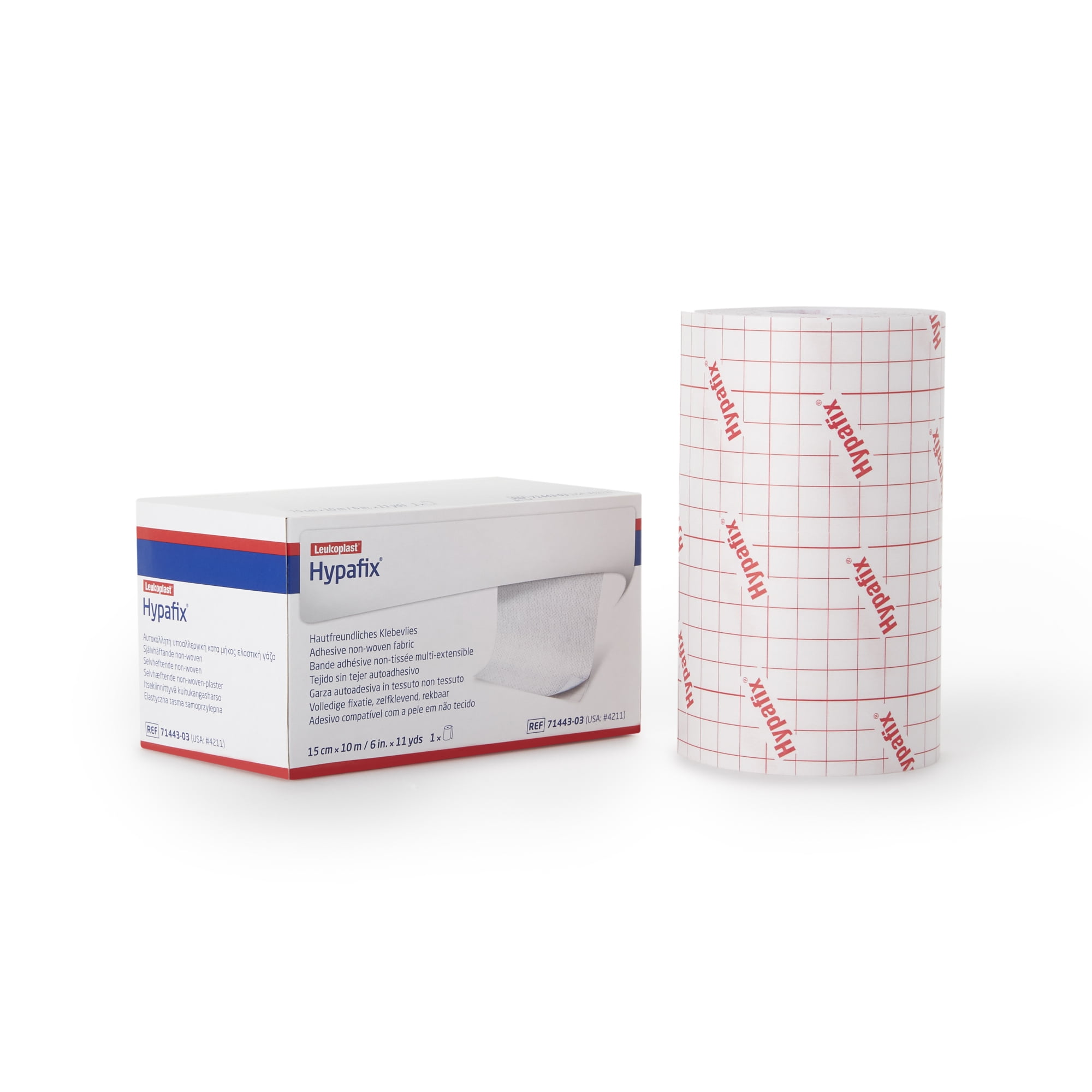 Hypafix White Dressing Retention Tape with Liner NonSterile 6 Inch X 10