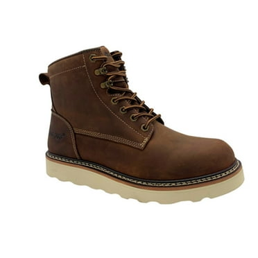 Hypard Men's 6" Moc-Toe Meadow Crazy Horse Leather Boot Brown In Size 8 Wide