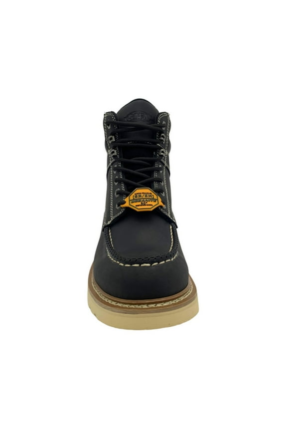 Hypard Men's Apex 6" Sr Moc-Toe Leather Work Boot Black In Size 12 Medium