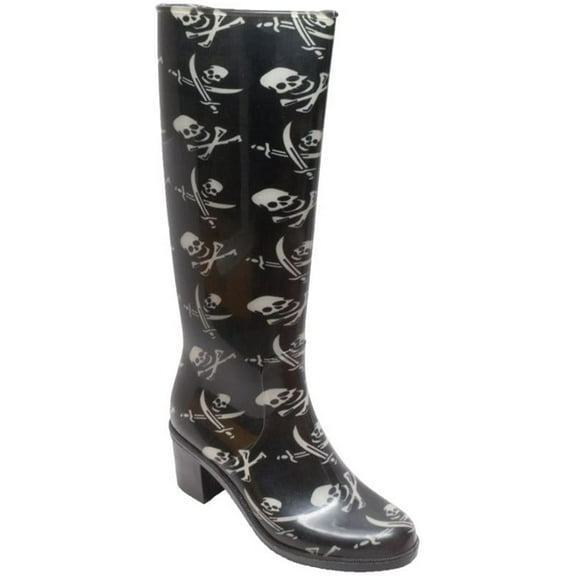 Hypard Shaboom Women 16" Fashion Rain Boot Black in Size 11 M
