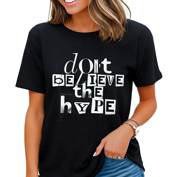 Hype Old School Skool Rap Hip Hop 80s Lyric Merch Graphic T-Shirt Black Small