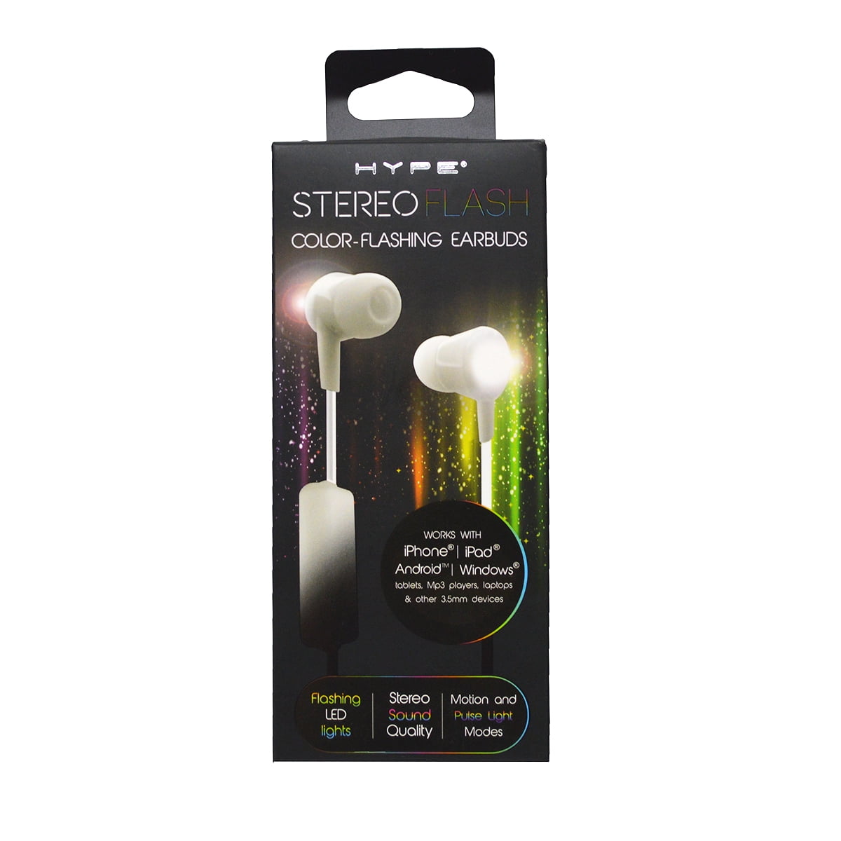 Auriculares estéreo Hype de color ultra brillante LED intermitentes de 3,5 mm - Imagen 6 de 6