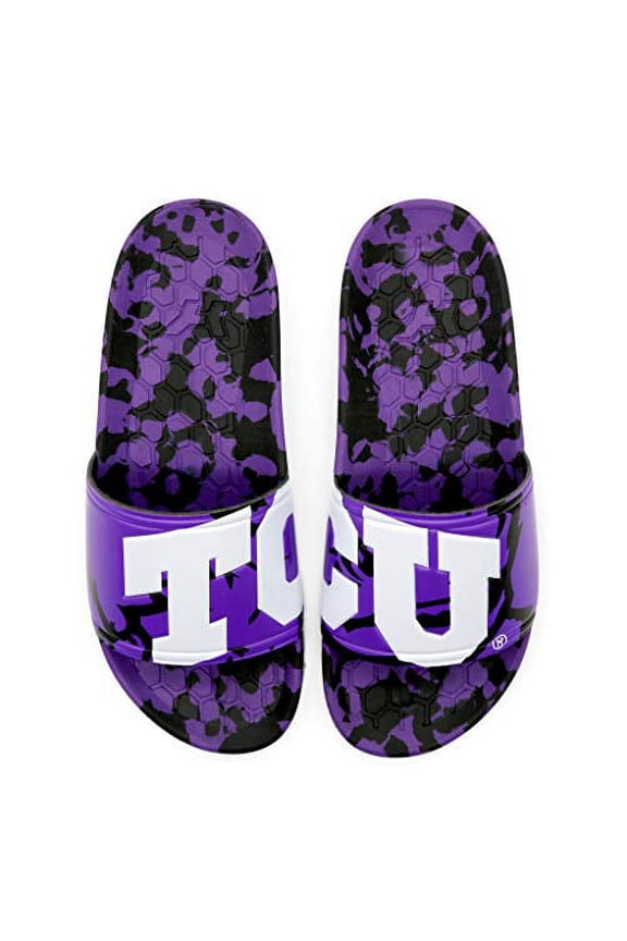 Co College NCAA Unisex TCU Horned Frogs Sandal Slides