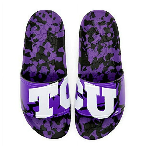 Hype Unisex Texas Christian University Slydr Slide Sandals Purple White W6 Walmart Business Supplies