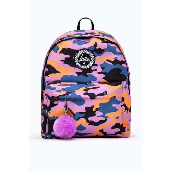 Hype Women's Mini Backpack Purple & Orange Camo