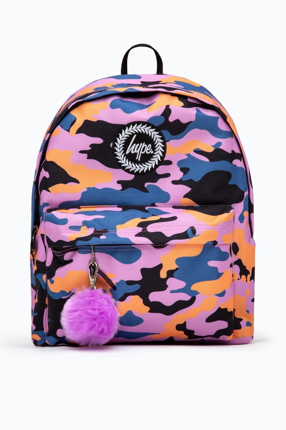 Women's Mini Backpack Purple & Orange Camo