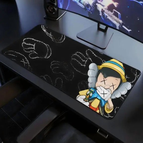 Hypebeast Cartoon Figure Extra Large Desk Mat Keyboard Mouse Pad