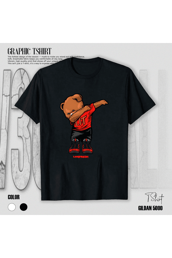 Hypebeast Street Bear Graphic Black Urban Sneaker Match Unisex T-Shirt V40855, up to size 5XL