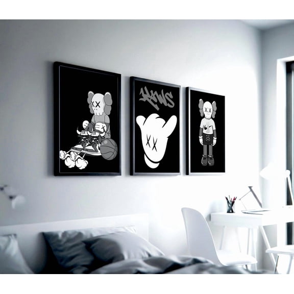 Hypebeast Toys Street Fashion Trend Room Design Aesthetic Version Two Set 3 Unframed Paper Print
